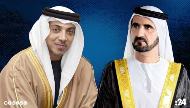 ‎محمد بن راشد ومنصور بن زايد يهنئان رئيس الوزراء اللبناني