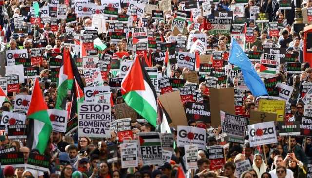 رغم التهدديات.. الآلاف ينوون المشاركة في مسيرة مؤيدة للفلسطينيين بلندن