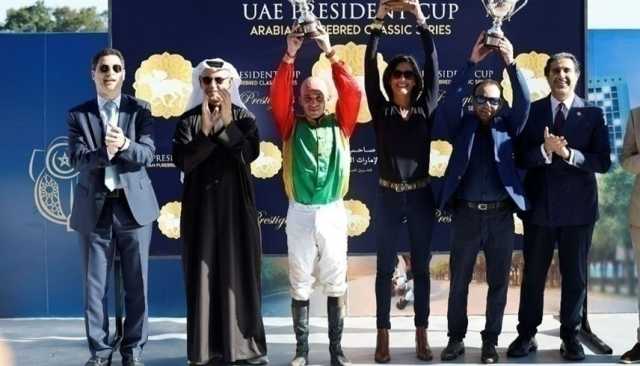 الفرس 'فاتنه' تتوّج بلقب كأس رئيس الدولة للخيول العربية