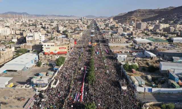مليونية صنعاء تعلن الجاهزية والاستعداد لمعركة الجهاد المقدس ضد الصهاينة(صور)