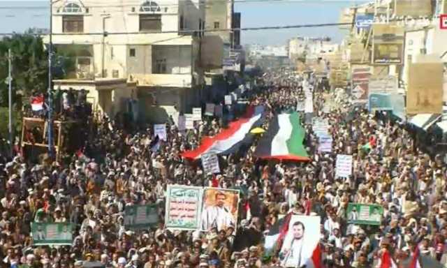 اربع مسيرات في صعدة دعما لفلسطين