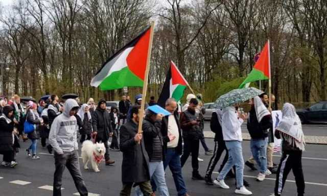 مسيرة احتجاجية بالعاصمة الألمانية برلين تندد بالعدوان على اليمن وفلسطين