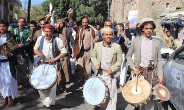 مسيرات واحتفالات جماهيرية حاشدة في أمانة العاصمة بعيد جمعة رجب