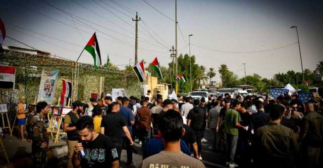 انسحاب المتظاهرين قرب الجسر المعلق في بغداد