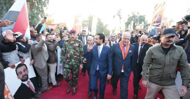 الرئيس الحلبوسي يحضر تجمعاً جماهيرياً في مدينة الموصل (صور)