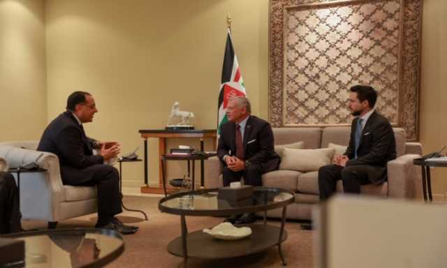 ملك الأردن ورئيس وزراء مصر يبحثان ملفات مشتركة وقضايا المنطقة