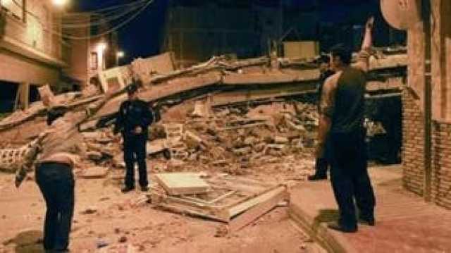 فيديو يوثق لحظة انهيار مبنى وسط صراخ الأهالي بداخله بعد زلزال المغرب