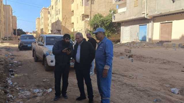 إحلال شبكات الصرف الصحي لعمارات حي الشروق في مرسى مطروح
