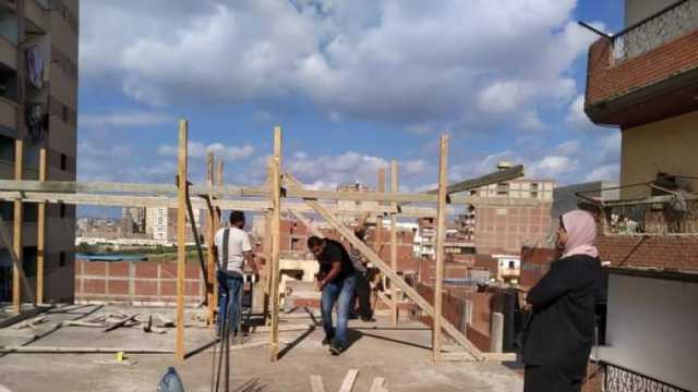 إيقاف أعمال بناء مخالفة بنطاق حي المنتزة أول في الإسكندرية 