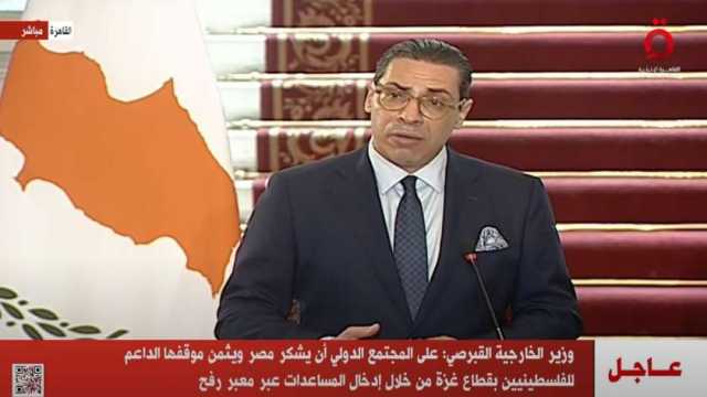 وزير خارجية قبرص: مصر تلعب دورا محوريا في الحفاظ على استقرار المنطقة