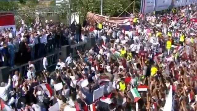 وقفة احتجاجية في مدينة نصر لرفض مخطط تهجير الفلسطينيين إلى سيناء.. (صور)