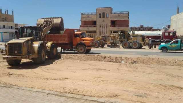 انتهاء أعمال رصف طريق الشيخ زويد الرئيسي بطول 5 كيلومترات