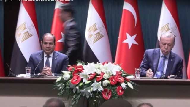 السيسي وأردوغان يشهدان التوقيع على مذكرة تفاهم للتعاون في مجال الزراعة