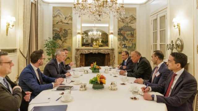 وزير الخارجية يلتقي الأمين العالم لحلف الناتو لبحث التعاون المشترك