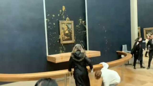 رمي الحساء على زجاج لوحة «الموناليزا».. ماذا يحدث في متحف اللوفر؟