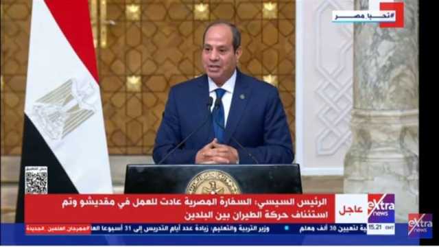 الرئيس السيسي: العلاقات المصرية الصومالية تاريخية وممتدة منذ سنوات