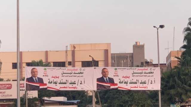 انتشار لافتات المرشح الرئاسي عبد السند يمامة في شوارع الدقهلية