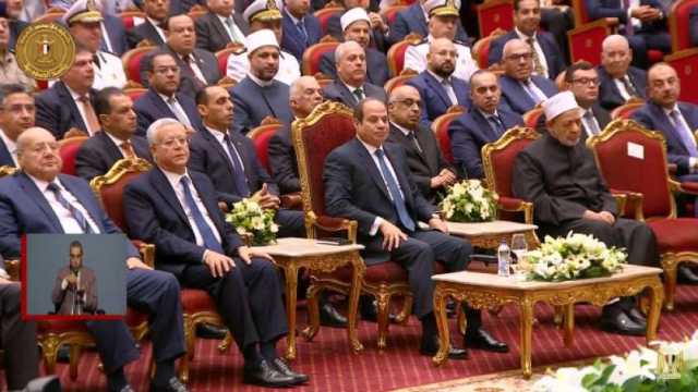 السيسي يشاهد فيلما تسجيليا عن «مولد النور» في احتفالية «الأوقاف» بالمولد النبوي