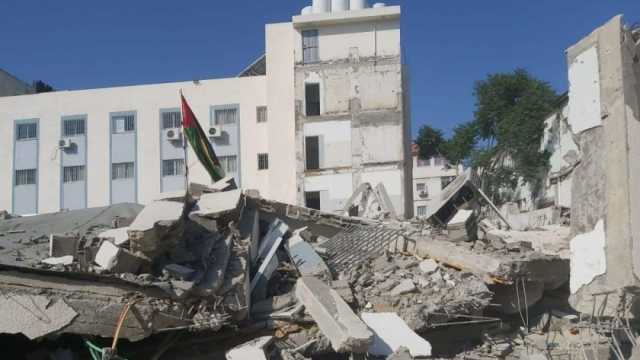 قوات الاحتلال الإسرائيلي تدمر مسجد «عبد الله عزام» في خان يونس بقطاع غزة
