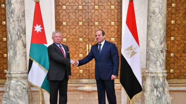 الرئيس السيسي يستقبل ملك الأردن في مطار العلمين الدولي