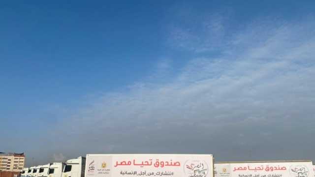 رئيس الوزراء يطلق قافلة مساعدات «صندوق تحيا مصر» إلى غزة.. بث مباشر