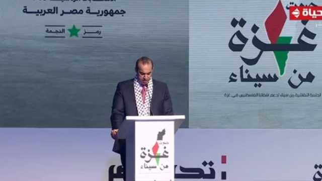 المستشار محمود فوزي بفعالية «صوت غزة من سيناء»: سيناء للمصريين ولن نتركها لأحد