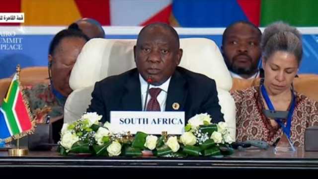 رئيس جنوب أفريقيا من قمة القاهرة للسلام: نرفض مقتل المدنيين وحصار غزة