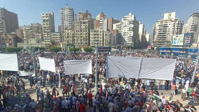 الآلاف يحتشدون في ميدان سيدي جابر بالإسكندرية لدعم القضية الفلسطينية (فيديو)