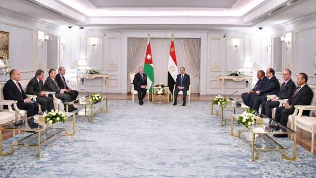 الرئيس السيسي وملك الأردن يتفقان على تعزيز جهود التعاون بين البلدين