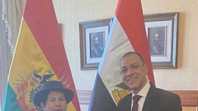 سفير مصر لدى بوليفيا يلتقي مع وزيرة الخارجية لمناقشة القضية الفلسطينية