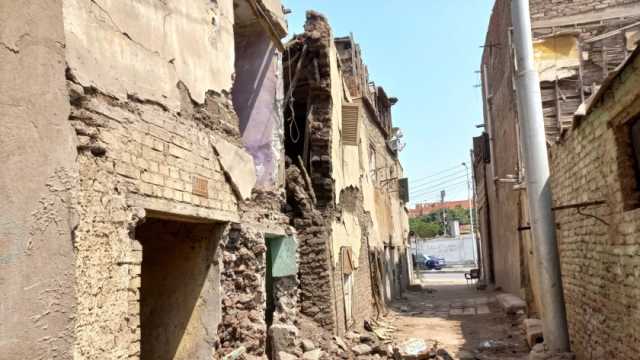انهيار جزئي لمنزلين متهالكين في طنطا دون خسائر بشرية