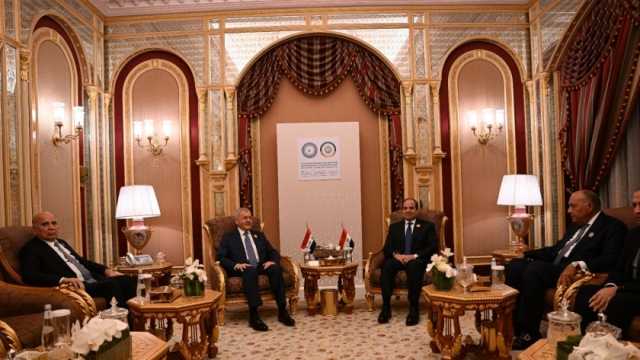 الرئيس السيسي يستعرض مع نظيره العراقي جهود مصر لوقف إطلاق النار في غزة
