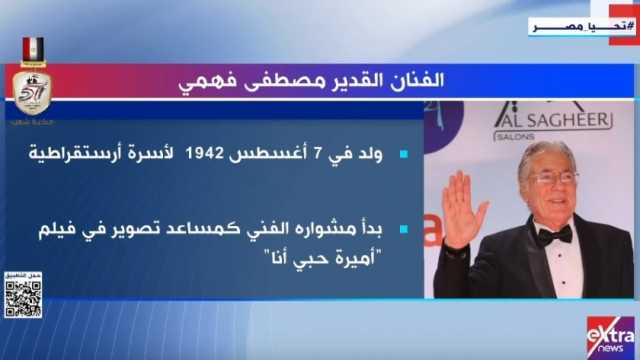 مشوار مصطفى فهمي الفني.. مسيرة فنية حافلة بالعطاء (فيديو)