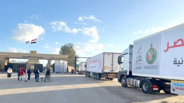 الهلال الأحمر الفلسطيني يتسلم 100 شاحنة مساعدات جديدة عبر معبر رفح