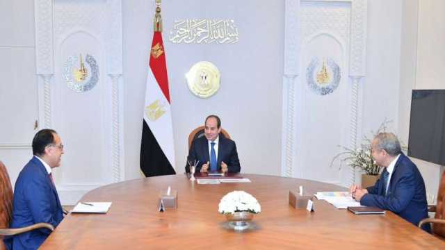 السيسي يجتمع مع رئيس الوزراء ووزير التموين لبحث توفير السلع للمواطنين