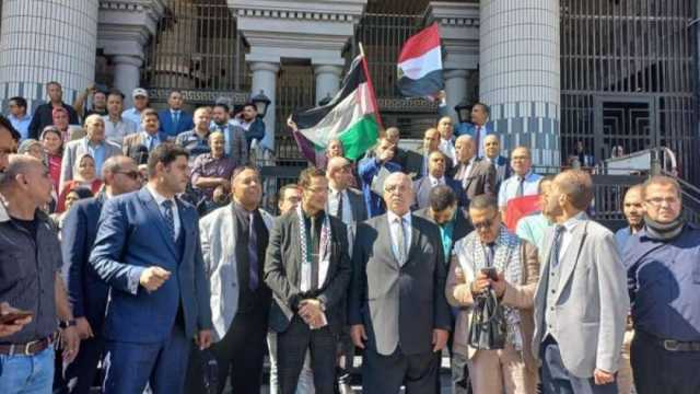«محامو الإسكندرية» ينظمون وقفة تضامنية مع الشعب الفلسطيني للمرة الثالثة