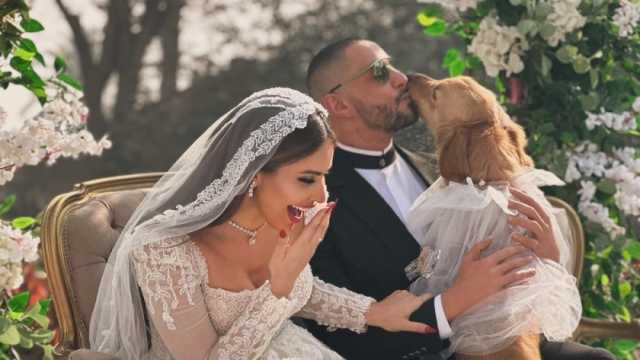 مي سليم تعلق على أنباء زواجها من أحمد الفيشاوي بعد ظهورهما بملابس الزفاف