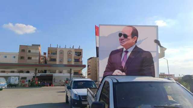 مسيرة بالسيارات في شوارع الإسماعيلية احتفالا بفوز الرئيس السيسي (صور)