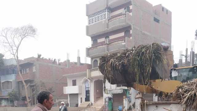 حملات نظافة مكبرة في شوارع قرى مركز ملوي بالمنيا