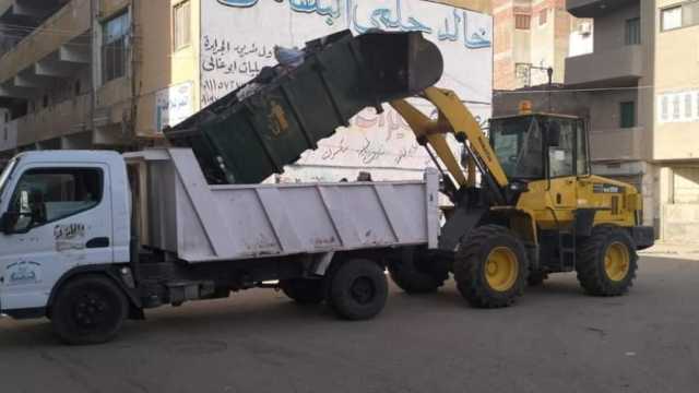 استمرار تكثيف حملات النظافة والتجميل بمركز ومدينة بيلا بكفر الشيخ