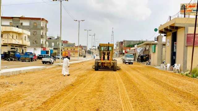 محافظ مطروح: تطوير أكبر شوارع مدينة الحمام بطول 1100 متر (صور)