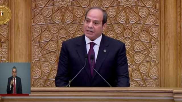 الرئيس السيسي: أقسمت أن يظل أمن مصر وسلامة شعبها خياري الأول
