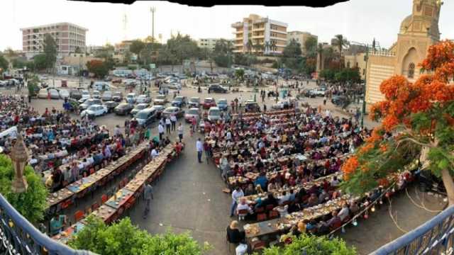 التحالف الوطني ينظم أكبر مائدة رحمن بميدان السيدة نفيسة طوال شهر رمضان