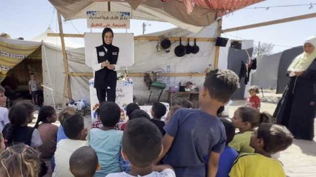 شنطة وقلم وكراس.. «مُدرسة على الطريق» مبادرة «نور» لتعليم أطفال غزة