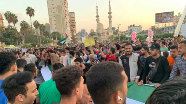 آلاف يشاركون في مظاهرات اليوم لدعم فلسطين بالدقهلية.. لا لتهجير أهل غزة