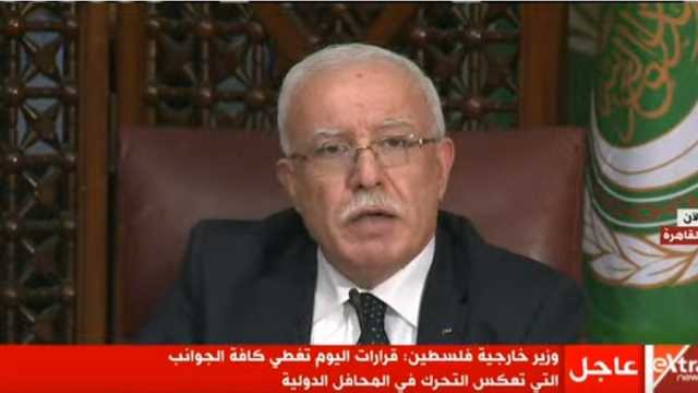 وزير خارجية فلسطين: أكثر من مليون فلسطيني هجروا من غزة
