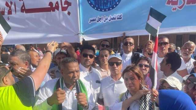 «مستقبل وطن» بالإسكندرية يشارك في مظاهرة حاشدة لمساندة الشعب الفلسطيني 