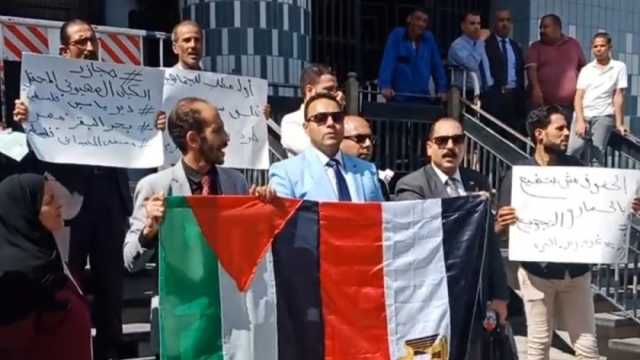 «محامو الإسكندرية» ينظمون وقفة تضامنية مع الشعب الفلسطيني لليوم الثاني
