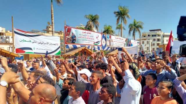 مسيرات حاشدة في المحافظات لدعم فلسطين وتأييد موقف الرئيس الرافض لتهجير أهل غزة