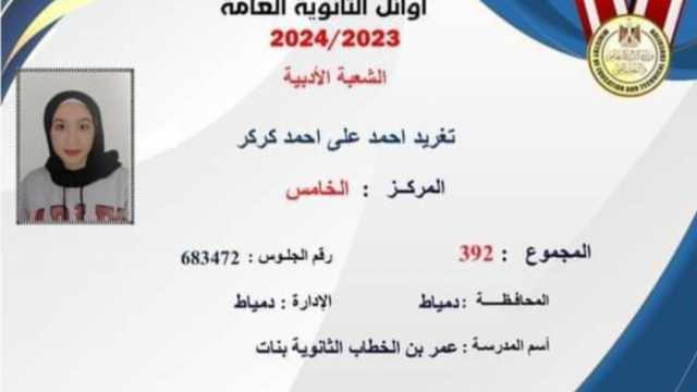 خامس الثانوية العامة 2024 أدبي: «بحلم بالالتحاق بالسلك الدبلوماسي» 